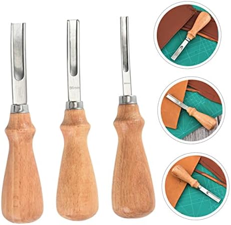 Sewacc 3 PCs Couro Edger Ferramentas Hand Tools Ferramentas de Buveler Wide Skiving Tool Beveller Sewing Craft Kits Kits Polishing