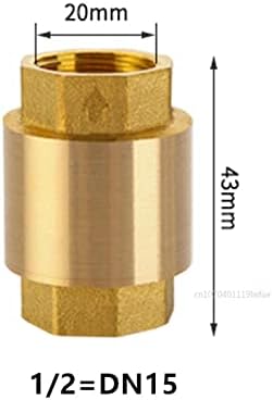 GRUNI NPT BRASS Válvula de retenção Freia feminina em linha Spring para controle de água DN15 DN20 DN25 DN32 DN40 DN50 1PCS