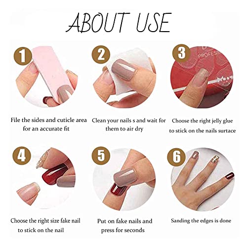 Hkanlre pressione curta na unhas quadradas unhas falsas fofas acrílico pregos falsos coloridos de verão para mulheres e meninas 24pcs