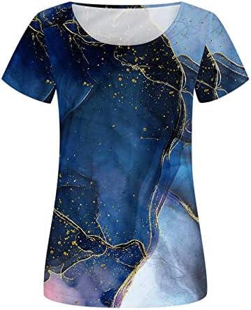 Tops femininos ocultam a túnica de barriga 2023 de verão de manga curta T camisetas longas camisetas flowyt casuais blusas para