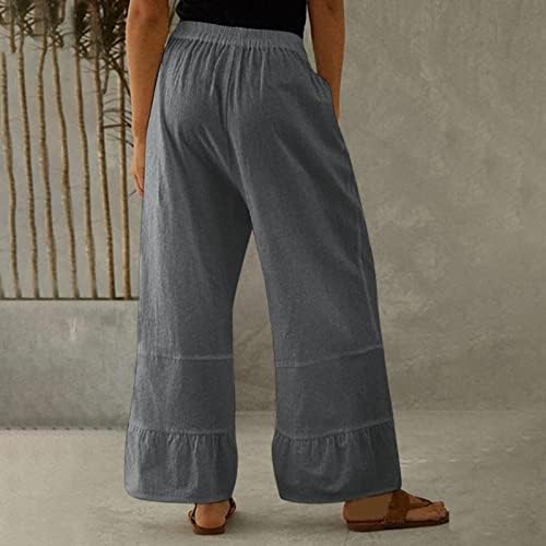Miashui plus size calça de moletom feminino calça longa cintura alta calça casual solta com bolsos fofos de moletom de moletom