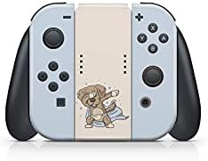 Design pegajoso para cães fofos compatíveis com o Nintendo Switch, Kawaii Blue Switch Skin, Vinyl 3M Stick, capa completa