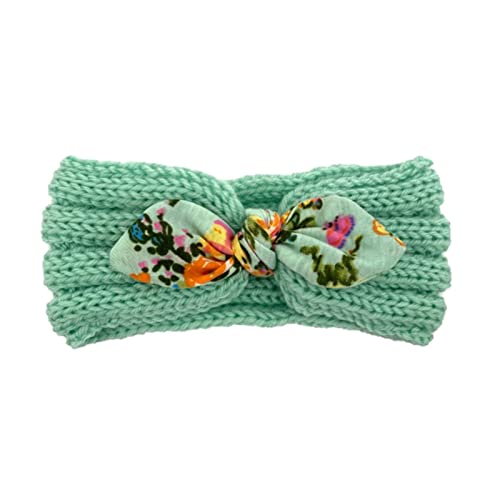 Baby Girls Bandas de cabeça macia bebês floral malha esticada impressão bowknot fita para a cabeça meninas de cabeceira de cabeceira