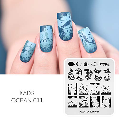 KADS 5pcs Placas de carimbos de unhas Definir pregos Arte Placa de estampagem Placa de unha Modelo de imagem Placa de imagem Série