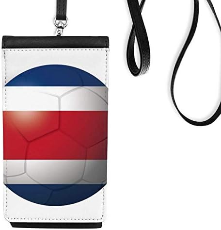 Costa Rica Bandeira Nacional de Futebol Futebol Carteira da carteira pendurada bolsa móvel bolso preto bolso preto