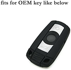 Segaden Silicone Cover Protetor Case Titular Sket Jacket Compatível com BMW 3 Button Smart Remote Key FOB CV9902 Rose