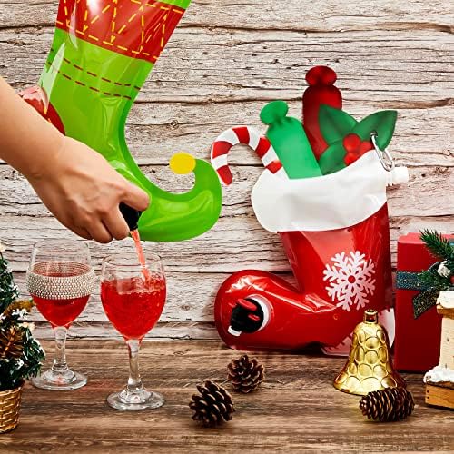 4 peças de Natal Festas de balão de batedura de água potável Bolsa de contêiner de natal árvore de férias Dispensador