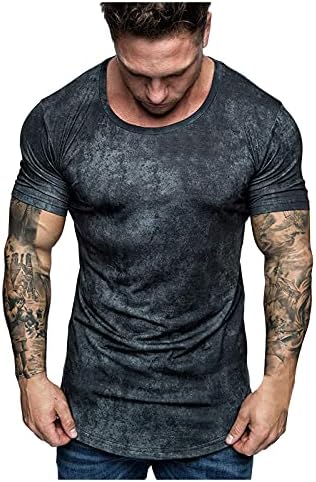 Camisetas de ginástica muscular da quase tempo, treino, camisetas atléticas de manga curta atlética Treinamento Slim