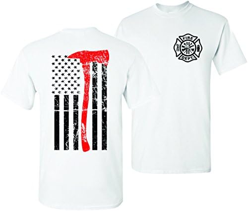 Fina de bombeiro vermelho da linha vermelha Design Design Patriot Apparel T-Shirt Graphic Tee