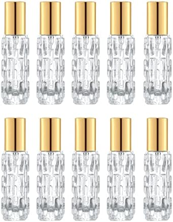 Yorror 10pcs 10ml Perfume de vidro Atomizador, garrafa de spray de perfume vazio para homens e mulheres, fragrância portátil