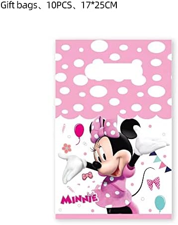 Antout 30 Minnie Mickey Party Gift Bag Saco de Bolsa de Festa de Festa de Aniversário Bolsa Presente Bolsa de Plástico