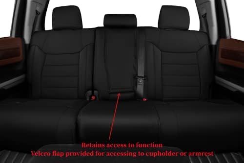 Coverdream Capas de assento personalizado compatíveis com a Toyota Tundra Crewmax 2018 2019 2020 2021