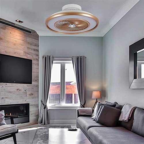Omgpfr teto ventilador com lâmpadas, iluminação de teto LED Dimmível com controle remoto Modern silencioso teto de teto