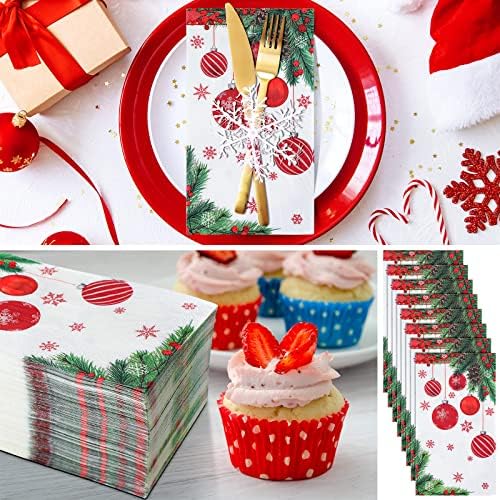 Guardanapos de natal hotop 3 bly natal hóspedes guardanapos decorativos papel de natal guardana