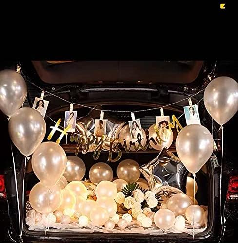 Balão de festa, surpresa de aniversário do porta -malas, decoração de balões, layout de balão de aniversário e meninos, decoração