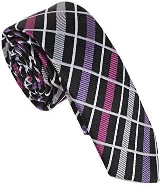 Dan Smith Tie Skinny Treath for Men Romance Microfiber Slim Cocondtie