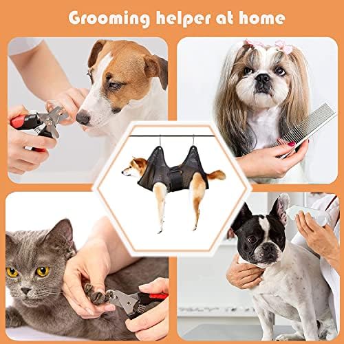 Hammock de Healthman Dog Slooming, Hammock Sling Sling Hammock com 2 gancos de cão/chicote de elevação de gato para