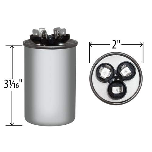 Amana - 15 + 5 UF MFD x 370 Vac Ge Industrial C3155R / 97F9810 Substituição Jard Dual Capacitor Rodada