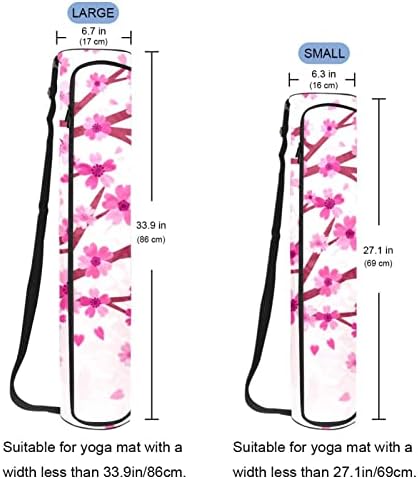 Bolsa de tapete de ioga ratgdn, boa flor de cerejeira de cerejeira de yoga transportadora de tape