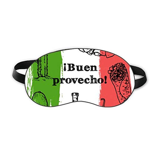 Esboço do México Bandeira da cozinha Round Cactus Sleep Sleep Shield Shield Soft Night Blindfold Shade Cover