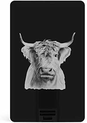 Cartão engraçado do Highland Cow Credit Drives Flash Drives personalizados Stick Chave de presentes corporativos e brindes