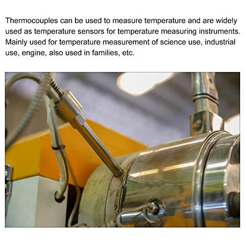 Meccanixity K Tipo de temperatura Sensor 2pcs M6 Sondas de temperatura do parafuso Fio isolado de 5 pés de 5 pés 0 a 800