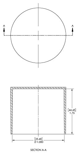 CAPLUGS Q138LQ1 Tampa de manga de plástico para extremidades do tubo. SC-138-L, PE-LD, CAP ID 1.000 Comprimento 1,75, vermelho