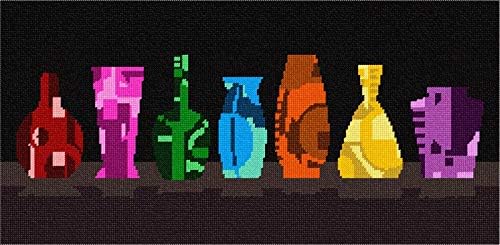 Kit de agulha de Pepita: vasos coloridos, 19 x 9