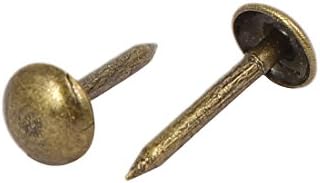 Aexit mobiliário doméstico unhas, parafusos e prendedores de renovação do polegar tack unhas pin bronze tom 6mm x porca