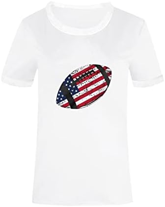 PLUS TAMANHO USA TOPS DE BANDEIRA PARA MULHERES 4 de julho de camisa patriótica Graphic Sleeve T T Camisetas de Independência