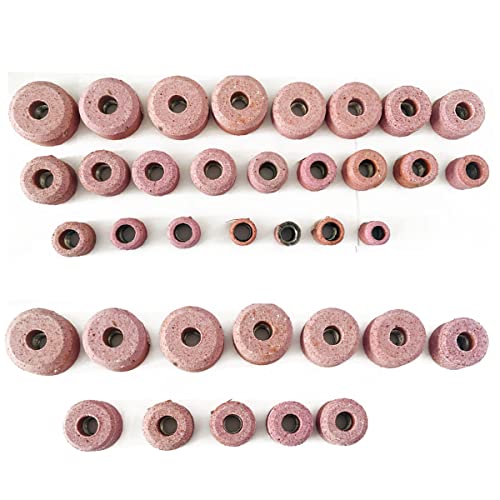 Rodas de moagem rosa de sede da válvula Sioux Conjunto de 36 PCs com fio de unidade de estrela do detentor de pedra 11/16 80