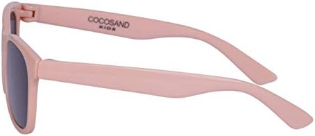 Cocosand Kids meninos meninos Óculos de sol TPE FLORD FLEZ FLORGE UV400 Lente de proteção para 4-10 anos