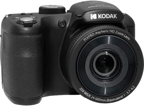 Kodak Pixpro Astro Zoom AZ255-BK Câmera digital de 16MP, zoom óptico 25x, pacote preto com Lexar 32 GB de alto desempenho 800x UHS-I