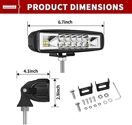 Yitamotor de 6 polegadas LED PODS 4800LM LINHA DULA