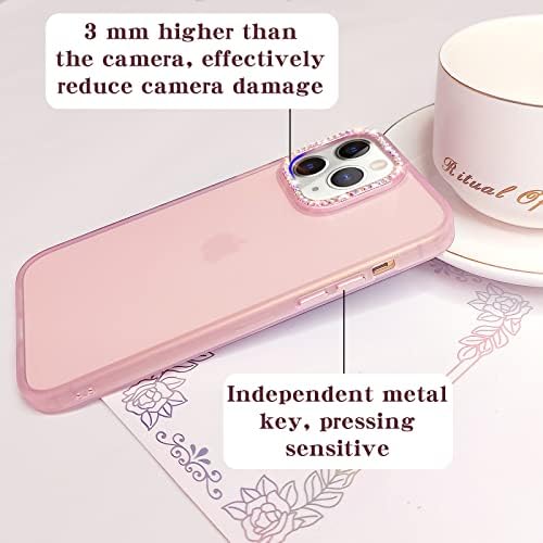 Walaivgne à prova de choque para iPhone 11 Pro Max Case Pink for Women Girl, Caixa de telefone híbrido Testado Proteção de queda