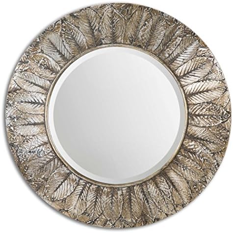 Utter Most, Silver 07065 Folhagem Round Leaf Mirror