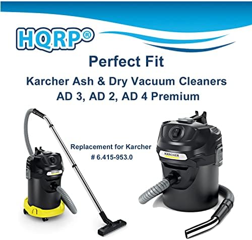 Filtro plano seco HQRP compatível com Karcher 6.415-953.0 Substituição encaixa 3.000, AD 3.200 aspiradores de aspiradores de cinzas