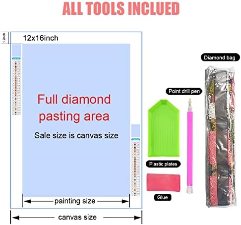 Tucocoo ginkgo deixa kits de pintura de diamante 5d para adultos crianças 2 embalagem broca completa broca redonda de cristal