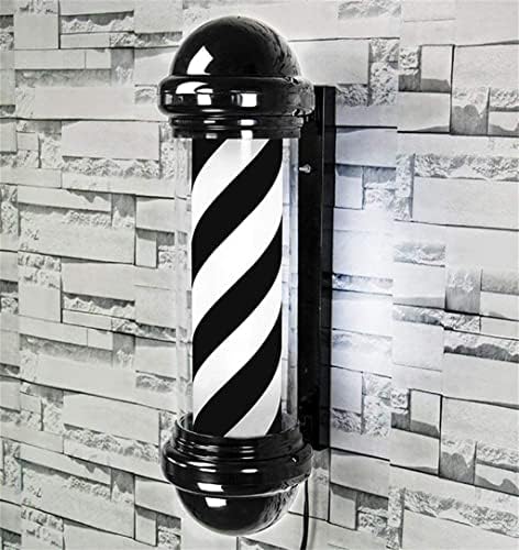 KQE LED Barbers Pólo Pólo Luz ao ar livre barbearia de salão de cabeleireiro aberto Branco Tiras pretas economizam energia