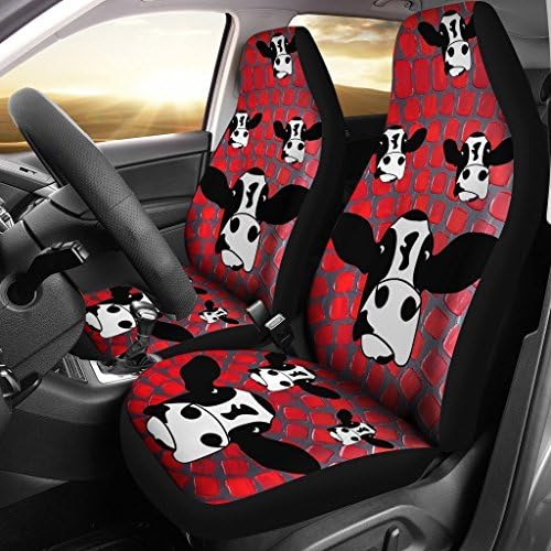 Capas de assento de carro com estampa de vaca de pawlice