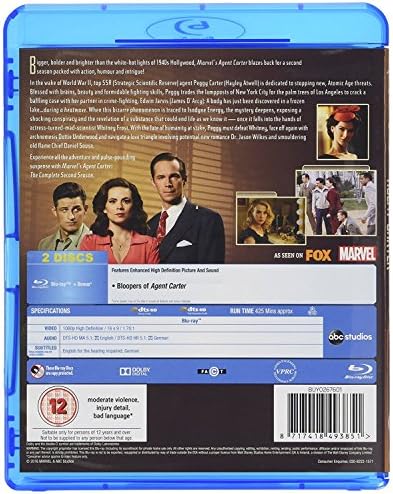 Agente da Marvel Carter Temporada 1 e 2 [Blu-ray] Série completa