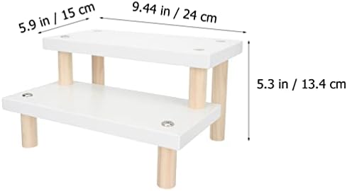 Tabela de sobremesas Tofficu Conjunto de vaso de flores Pote de flores Pequeno cupcake Stand Stawer Display Plataforma de madeira