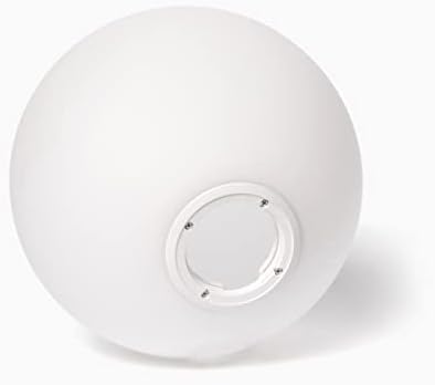 Lâmpadas Brightech Globe Globo de substituição - vidro fosco, tamanho grande do globo - diâmetro de 9,8 polegadas e ajustador de