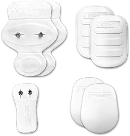 Champro Ultra Light Slide Snaps Pad Pad Conjunto, 7 peças brancas