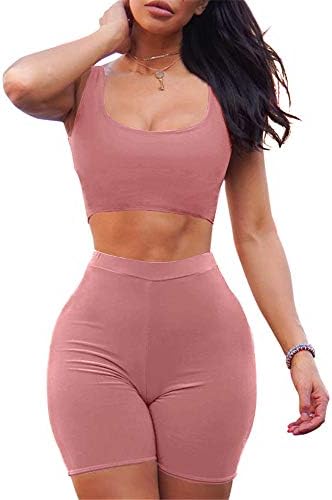 Gobles feminino Sexy Bodycon Tank Crop Shorts Sets Club 2 peças roupas