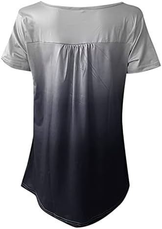 Tops femininos ocultam a túnica de barriga 2023 de verão de manga curta T camisetas longas camisetas flowyt casuais blusas