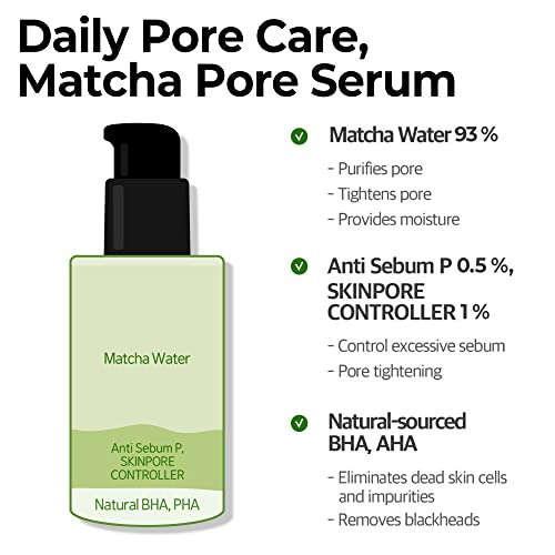 Alguns por Mi Super Matcha Pore Strenking Serum - 1,69 oz, 50ml - Feito de água de combinação para o efeito sensível