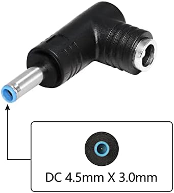 RIIEYOCA 90 graus 240 Watt DC Adaptador de conector de energia, 5,5 mm x 2,5 mm fêmea para 4,5 mm x 3,0 mm macacão macho, para