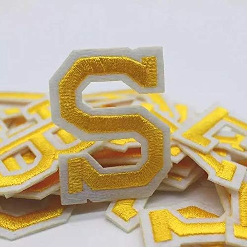 36 peças letra numeral ferro em remendos costuram em apliques de alfabeto com letra adesiva A-Z numeral 0-9 Reparo decorativo