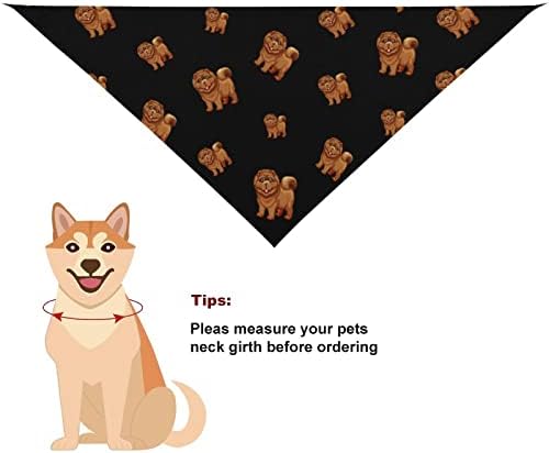 Chow Chow Chow Dog Bandana Pet Scondf Bibs Triangular Acessórios impressos